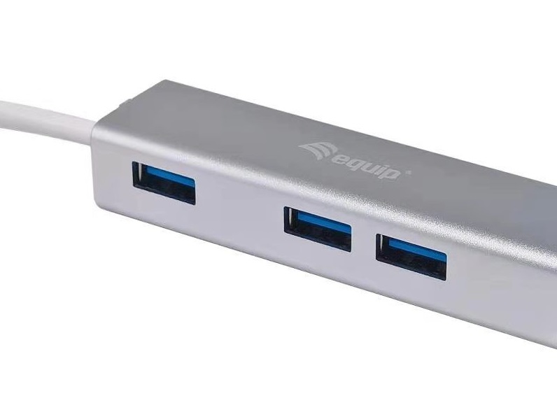 Hub USB-C Equip para 4 X USB 3.0 Cinza 2